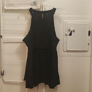 Torrid 00 gauze and lace halter baby doll tank